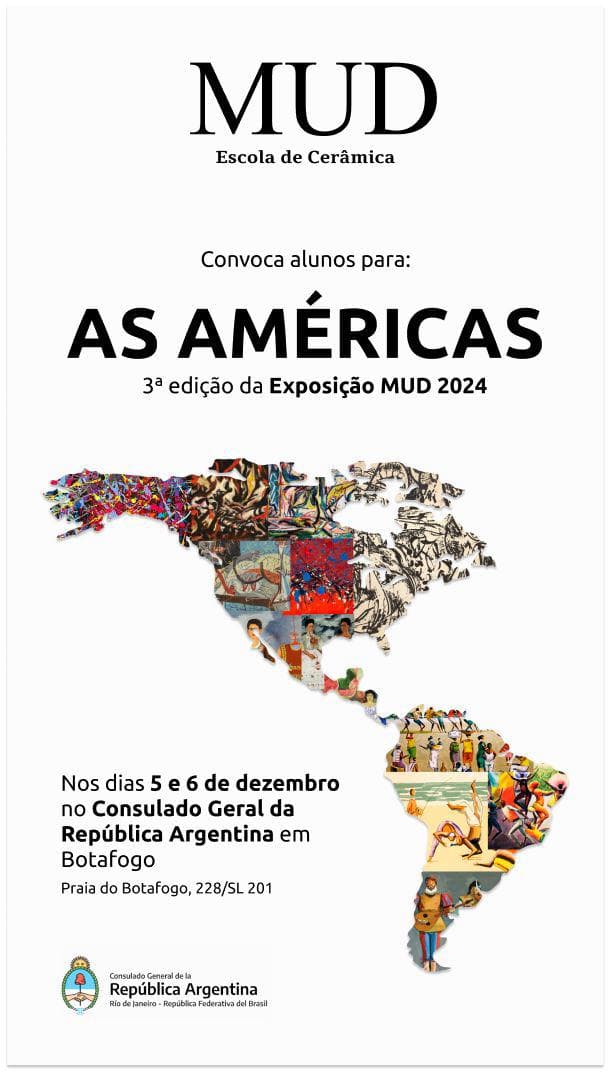 Cartaz da exposição MUD 2024 "As Américas".